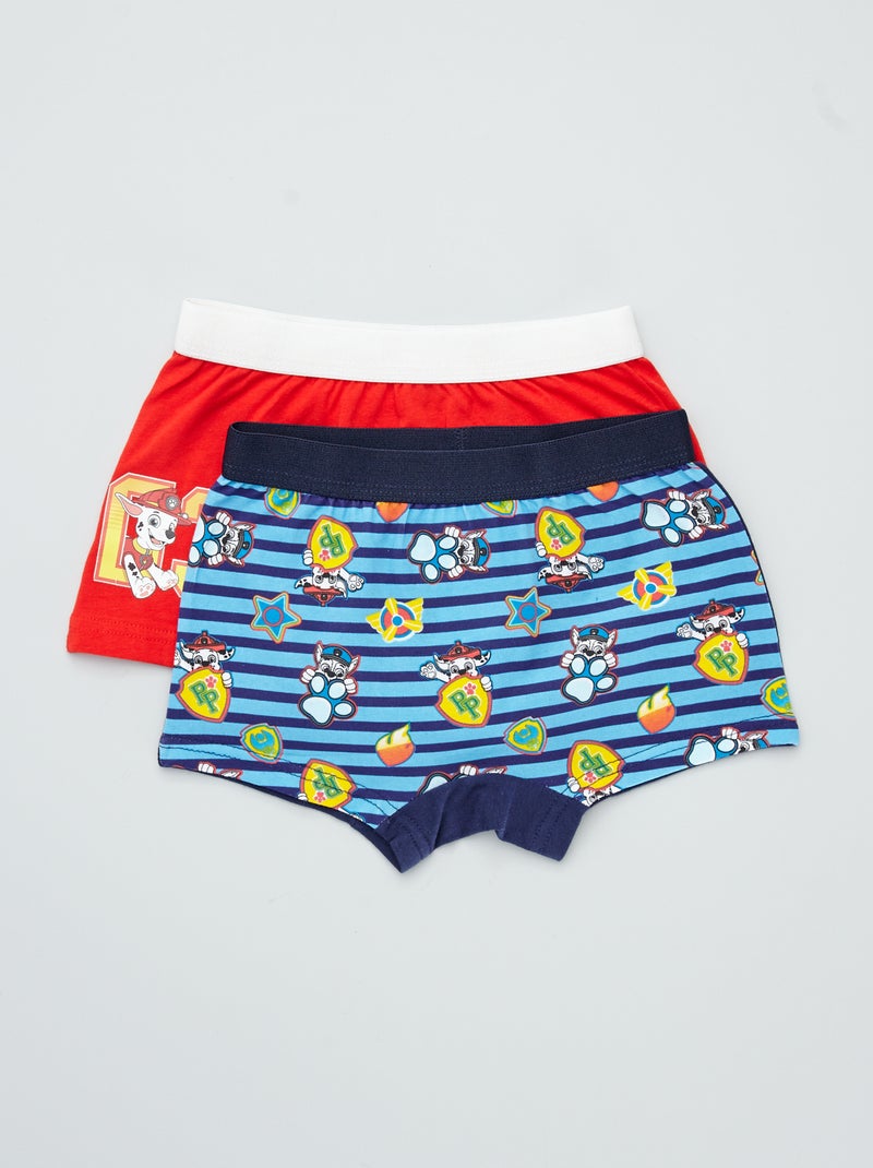 Setje met 2 boxershorts met PAW Patrol-print rood / blauw - Kiabi