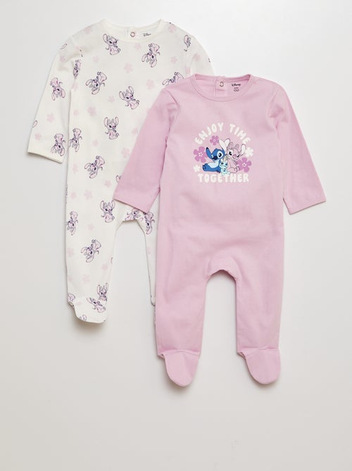 Setje met 2 Disney-slaappakjes met Stitch-print - 2-delig - Kiabi