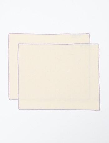 Set van 2 effen 2-in-1 placemats/servetten 32 x 40 cm - Kiabi Home