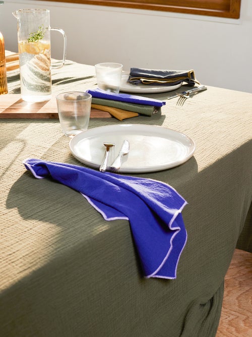 Setje met 2 effen 2-in-1 placemats/servetten (32x40 cm) - Kiabi Home - Kiabi