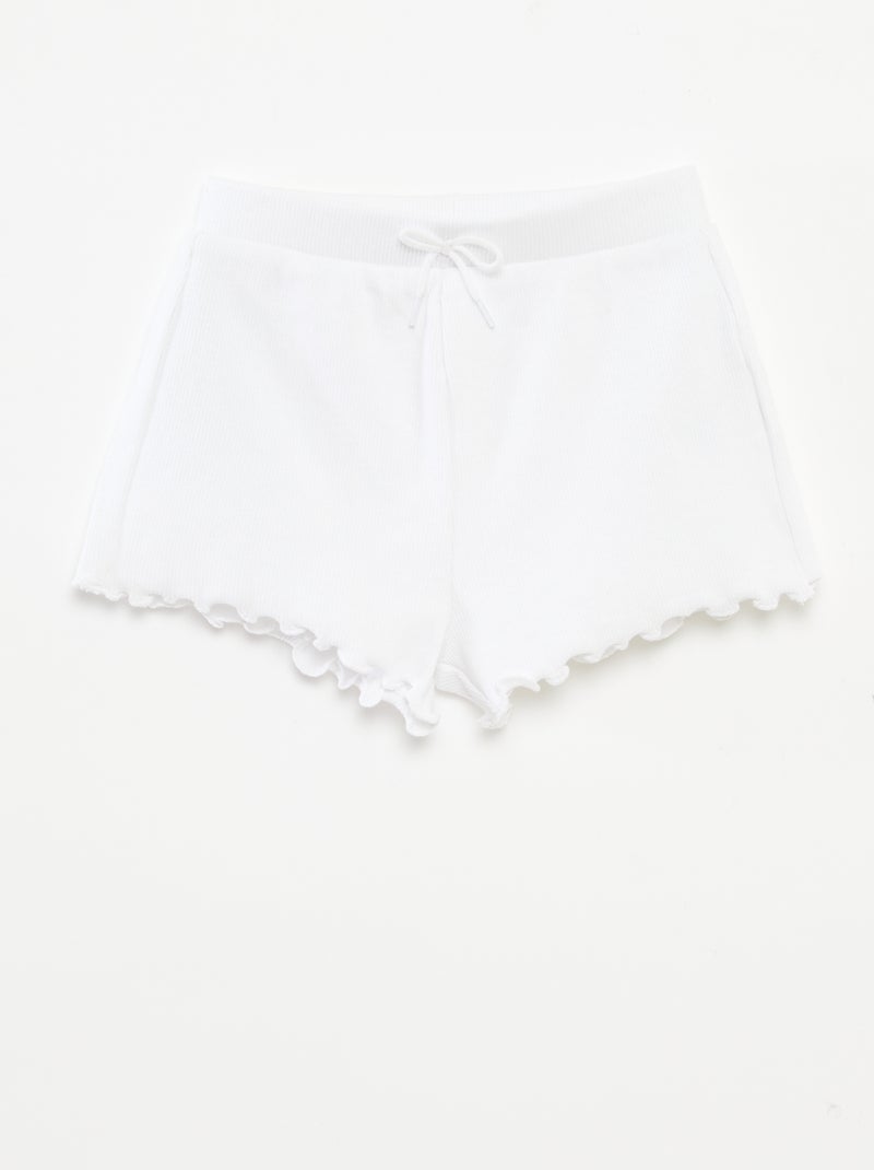 Setje met 2 effen shorts van ribstof ROOD - Kiabi