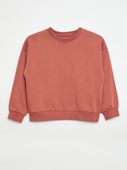 Setje met 2 effen sweaters van joggingstof - Kiabi