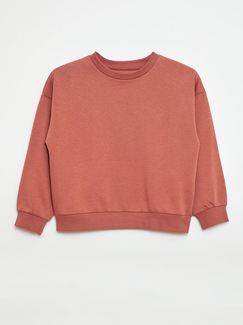 Setje met 2 effen sweaters van joggingstof Blauw - Kiabi