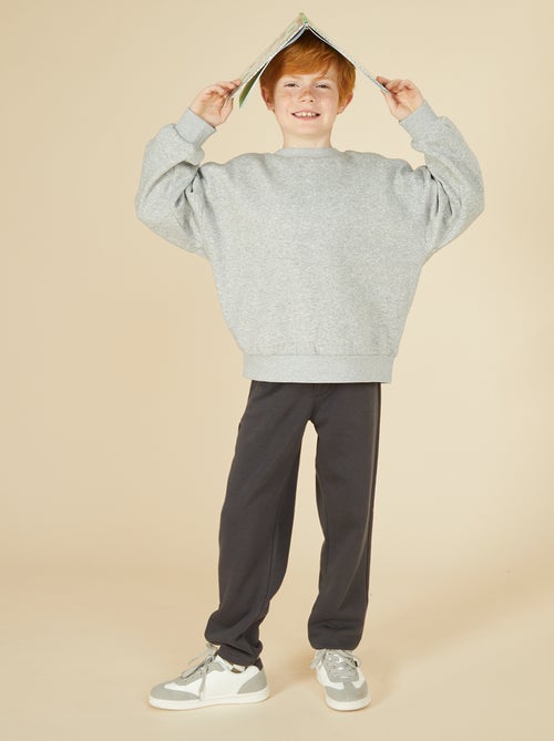 Setje met 2 effen sweaters van joggingstof - Kiabi