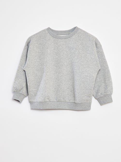 Setje met 2 effen sweaters van joggingstof - Kiabi