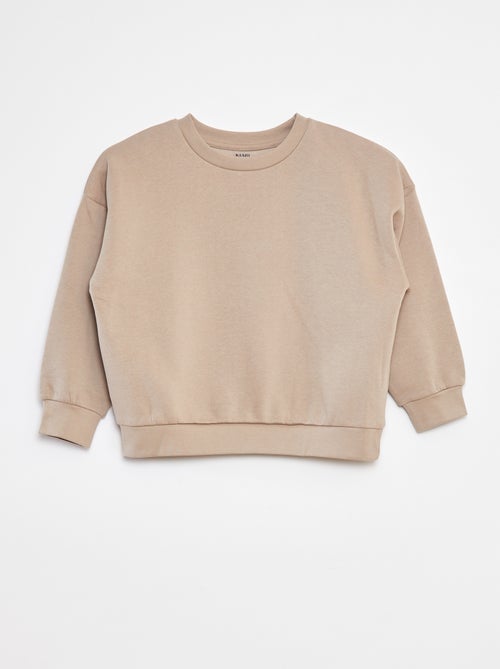 Setje met 2 effen sweaters van joggingstof - Kiabi