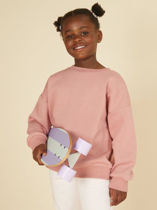 Setje met 2 effen sweaters van joggingstof - Kiabi