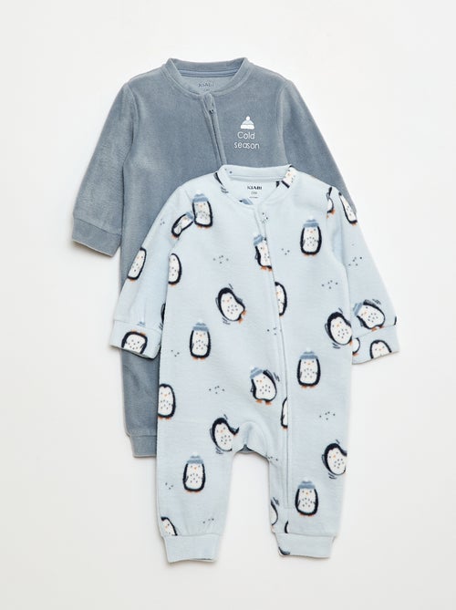 Setje met 2 fleece slaappakjes - 2-delig - Kiabi