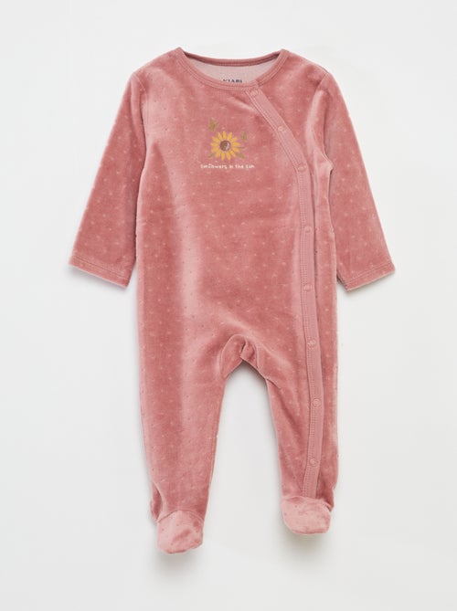 Setje met 2 fluwelen slaappakjes - Kiabi