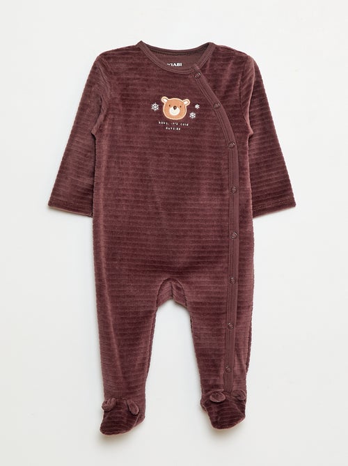 Setje met 2 fluwelen slaappakjes - Kiabi