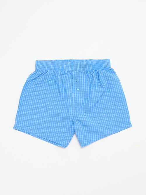 Setje met 2 geruite boxershorts - Kiabi
