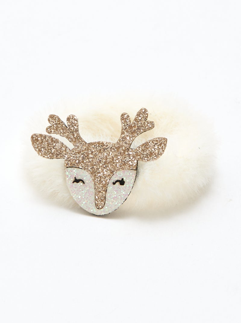 Setje met 2 kerst-scrunchies Wit - Kiabi