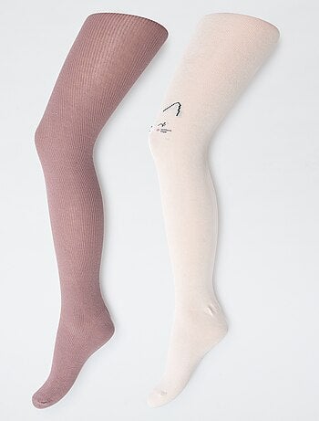 Setje met 2 kousenbroeken met pandamotiefje