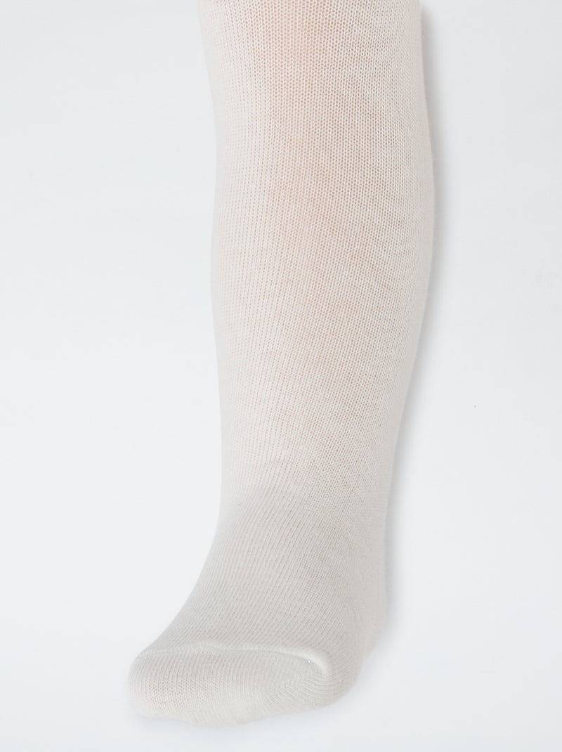 Setje met 2 kousenbroeken van effen jersey Biege - Kiabi