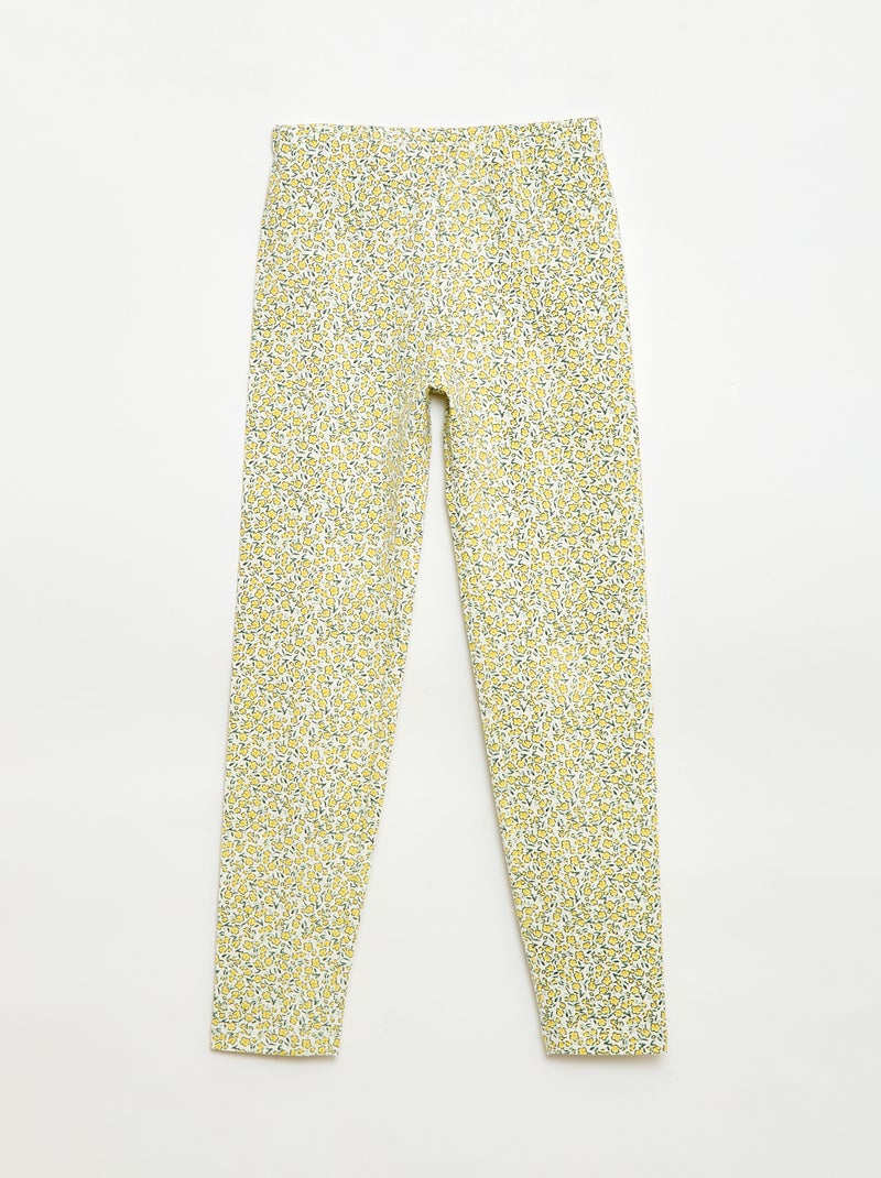Setje met 2 lange leggings Geel - Kiabi