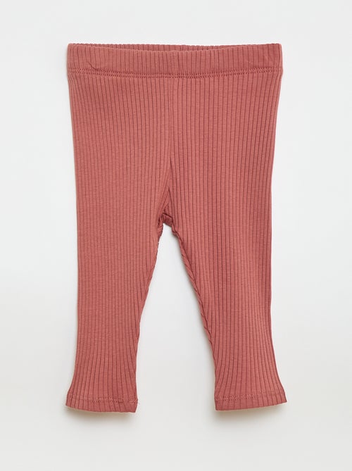 Setje met 2 leggings van ribtricot - Kiabi