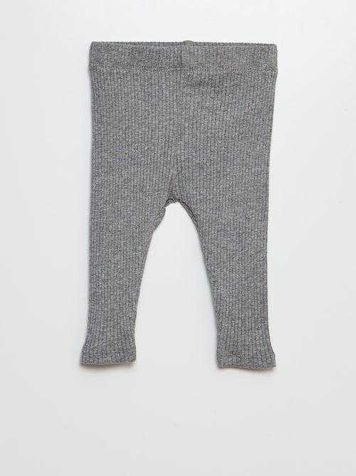 Setje met 2 leggings van ribtricot - Kiabi