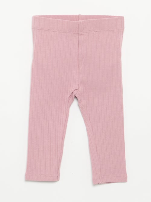 Setje met 2 leggings van ribtricot - Kiabi Setje met 2 leggings van ribtricot - Kiabi