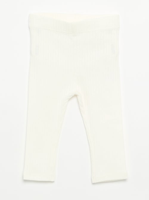 Setje met 2 leggings van ribtricot - Kiabi Setje met 2 leggings van ribtricot - Kiabi