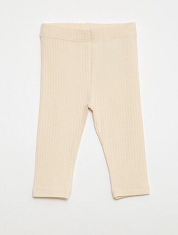 Setje met 2 leggings van ribtricot