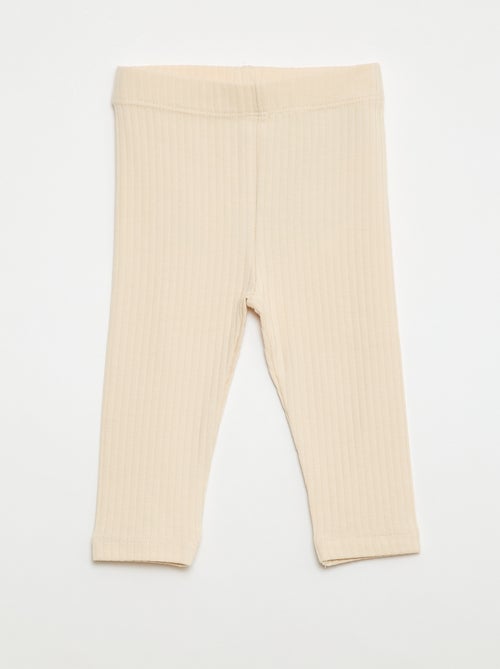 Setje met 2 leggings van ribtricot - Kiabi