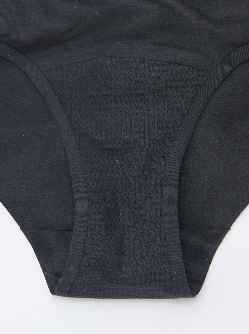 Setje met 2 menstruatiehipsters - lichte menstruatie Zwart - Kiabi