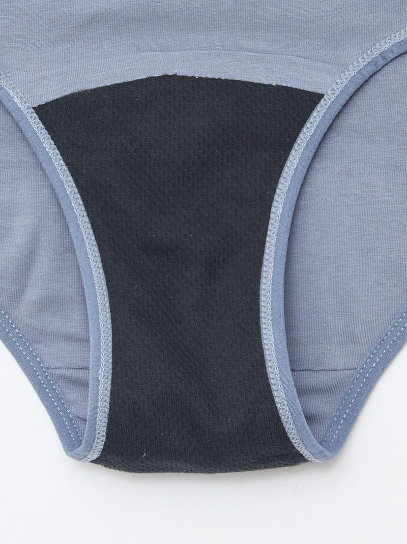 Setje met 2 menstruatiehipsters - Normaal bloedverlies Grijs - Kiabi