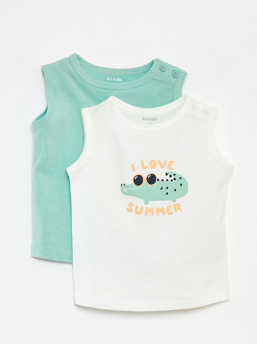 Setje met 2 mouwloze tops - Kiabi