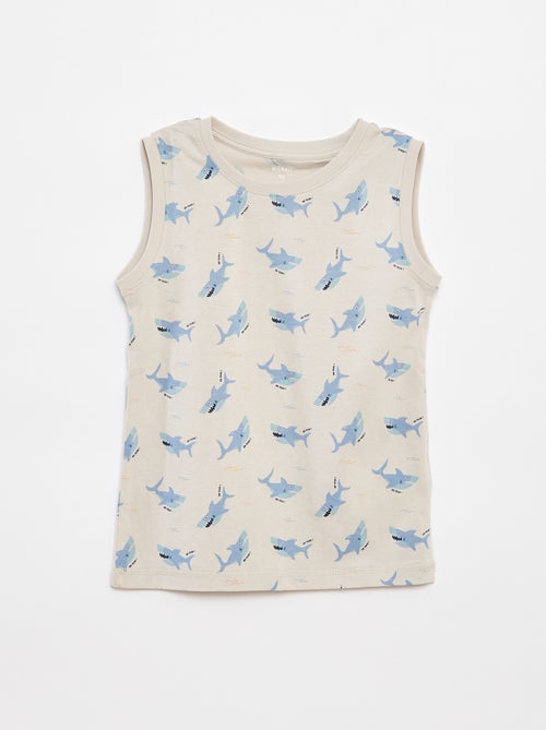 Setje met 2 mouwloze tops met ronde hals - Kiabi