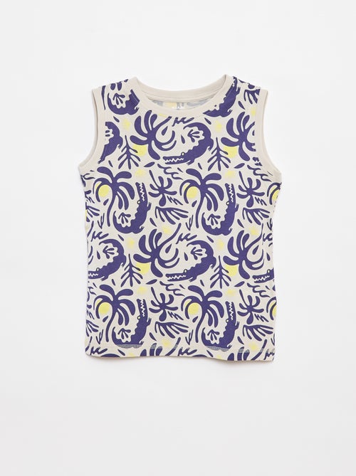 Setje met 2 mouwloze tops met ronde hals - Kiabi