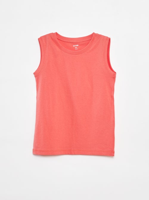 Setje met 2 mouwloze tops met ronde hals - Kiabi