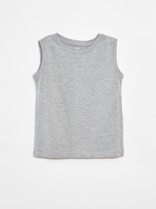 Setje met 2 mouwloze tops met ronde hals - Kiabi