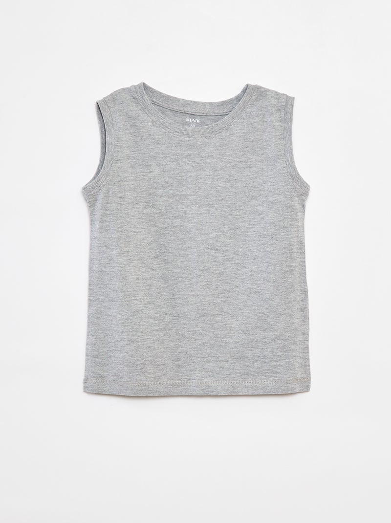 Setje met 2 mouwloze tops met ronde hals Oranje - Kiabi