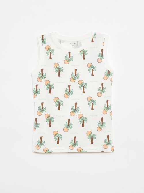 Setje met 2 mouwloze tops met ronde hals - Kiabi