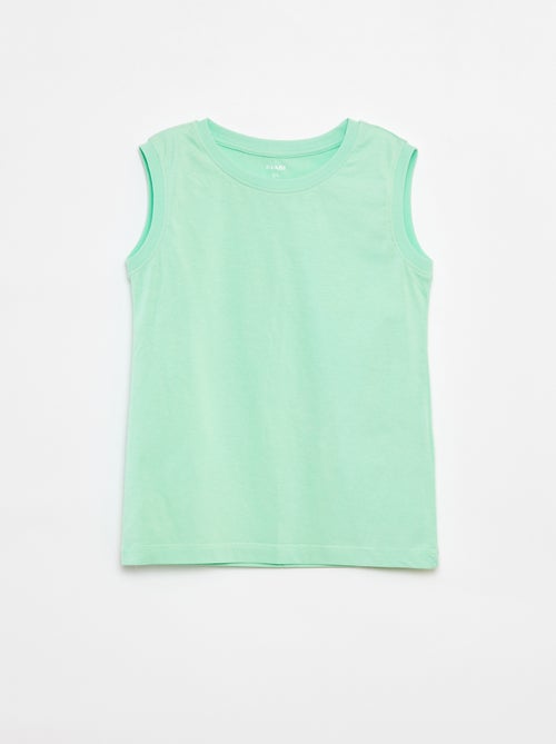 Setje met 2 mouwloze tops met ronde hals - Kiabi