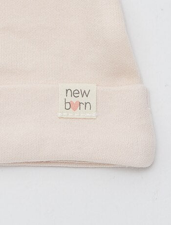 Setje met 2 mutsjes voor pasgeboren baby's