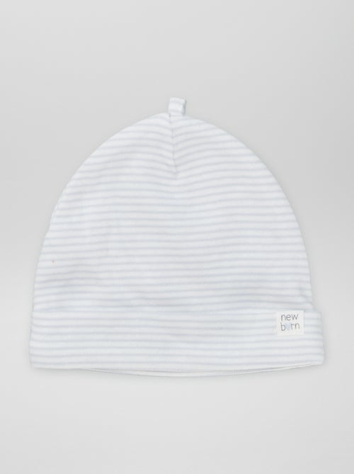 Setje met 2 mutsjes voor pasgeboren baby's - Kiabi