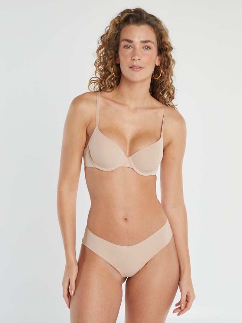 Setje met 2 onzichtbare hipsters in microvezel ROSE - Kiabi