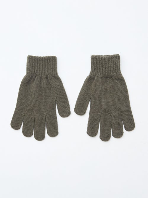 Setje met 2 paar gebreide handschoenen - Kiabi