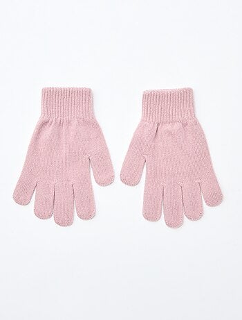 Setje met 2 paar gebreide handschoenen