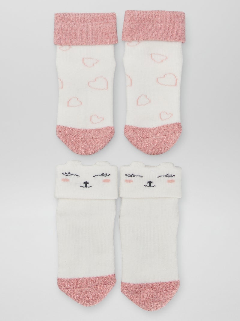 Setje met 2 paar sokken ROSE - Kiabi