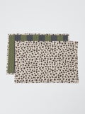 Setje met 2 placemats 30 x 45 cm - Kiabi Home KAKI - Kiabi