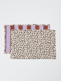 Setje met 2 placemats 30 x 45 cm - Kiabi Home paars - Kiabi