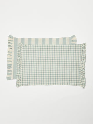 Setje met 2 placemats met ruches (32 x 45 cm)