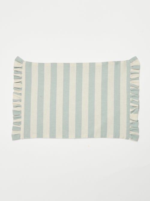 Setje met 2 placemats met ruches (32 x 45 cm) - Kiabi