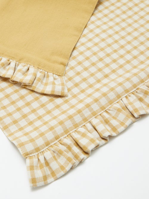 Setje met 2 placemats met ruches (32 x 45 cm) - Kiabi