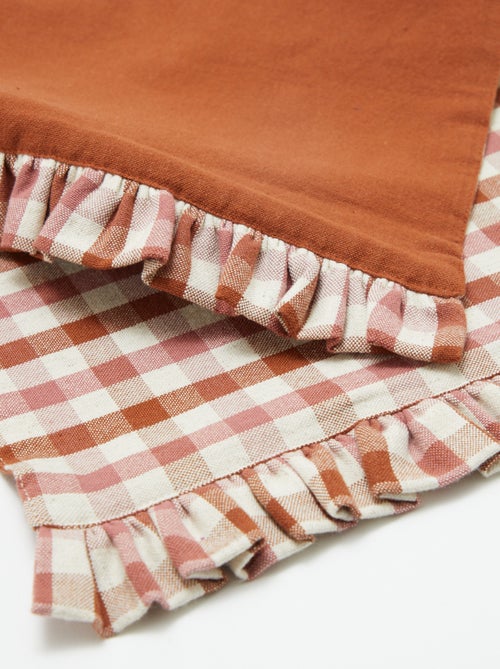 Setje met 2 placemats met ruches (32 x 45 cm) - Kiabi