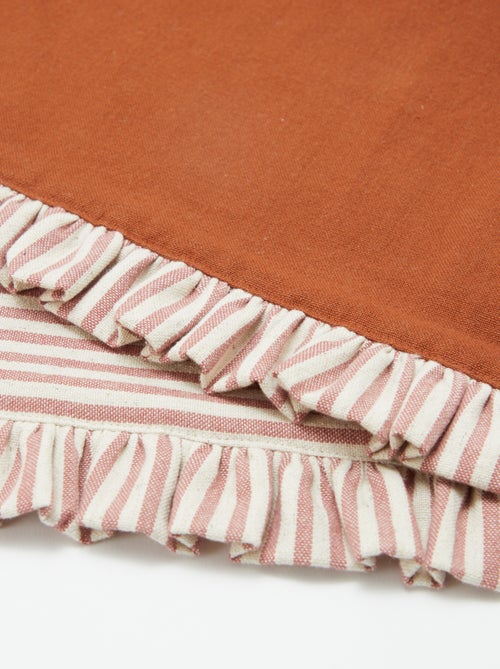 Setje met 2 placemats met ruches (32 x 45 cm) - Kiabi