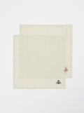 Setje met 2 servetten met borduursels (40x40 cm) - Kiabi Home BIEGE - Kiabi