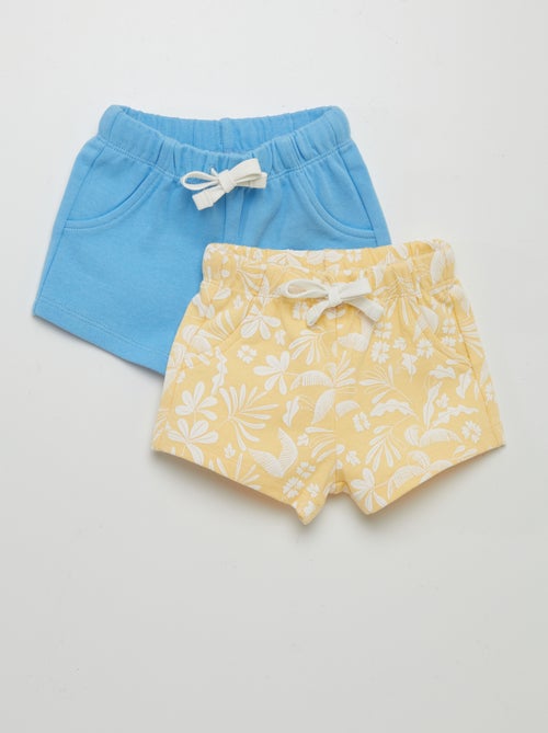 Setje met 2 shorts van dunne joggingstof - Kiabi